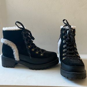 Tory Burch Winter Combat Boots - Size 8